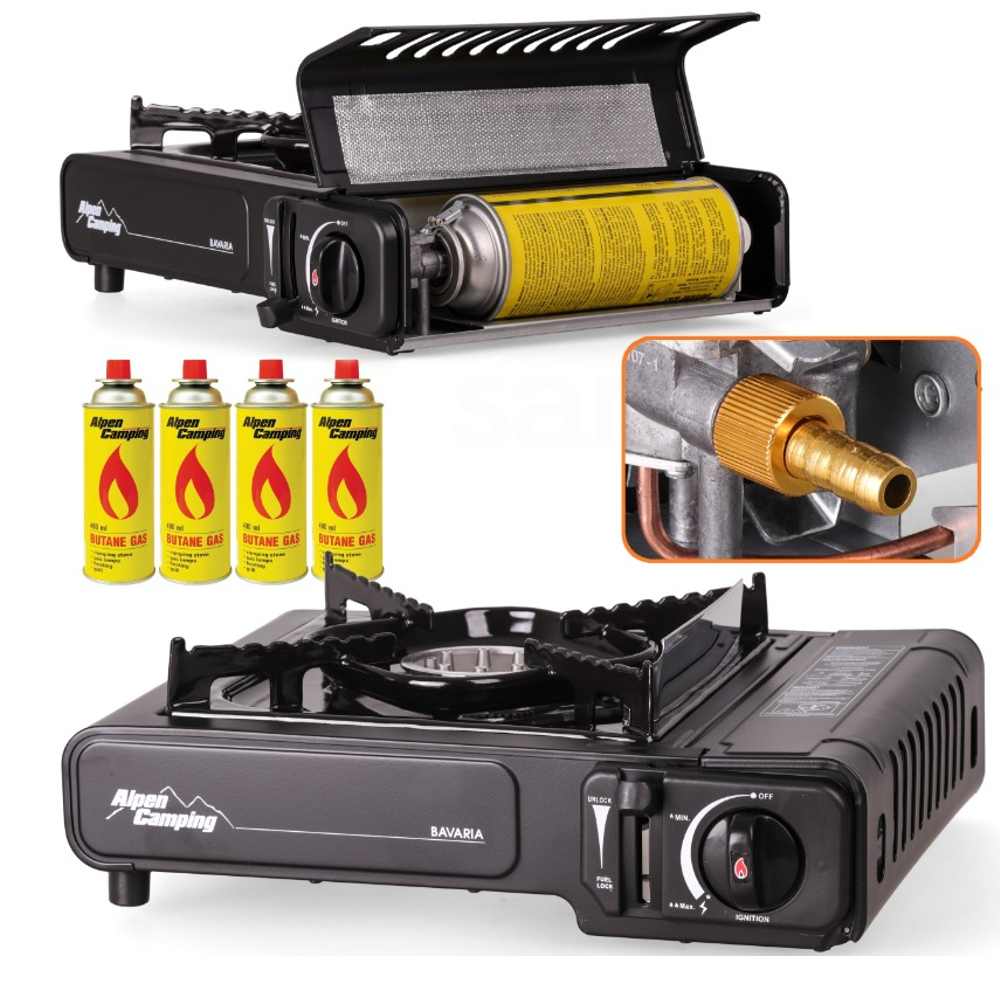 Plynový vařič na pb + 4 kartuše