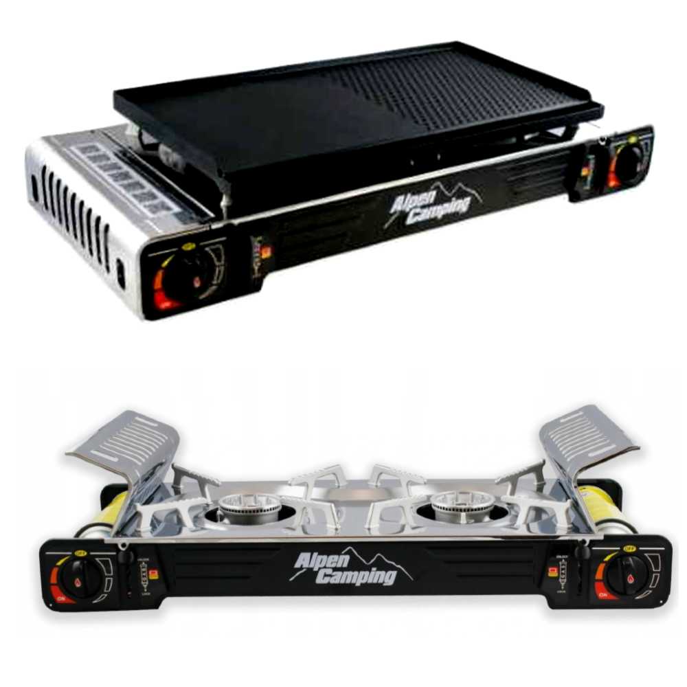 Plynový vařič dvouplotýnkový s grilem