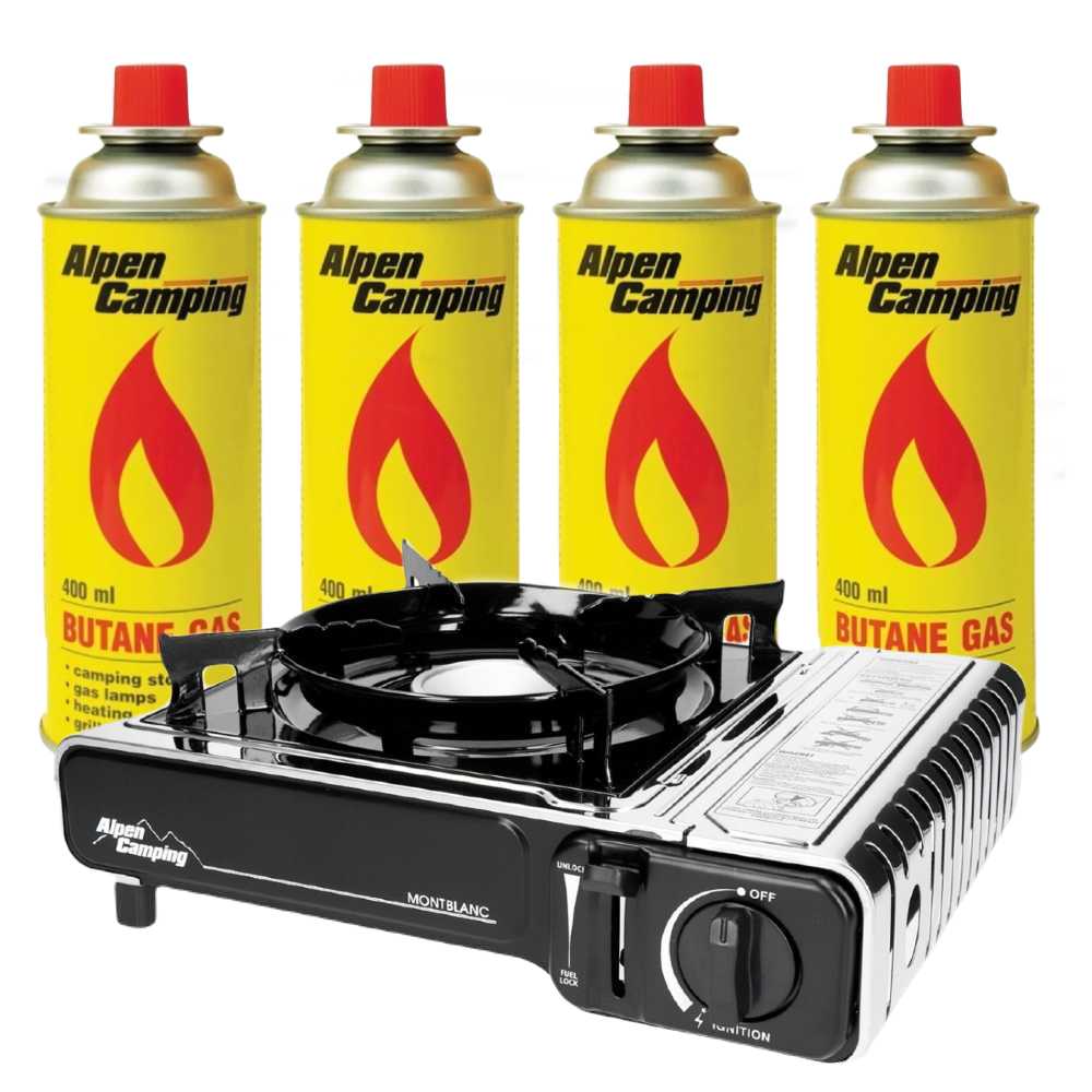 Plynový vařič + 4 kartuše