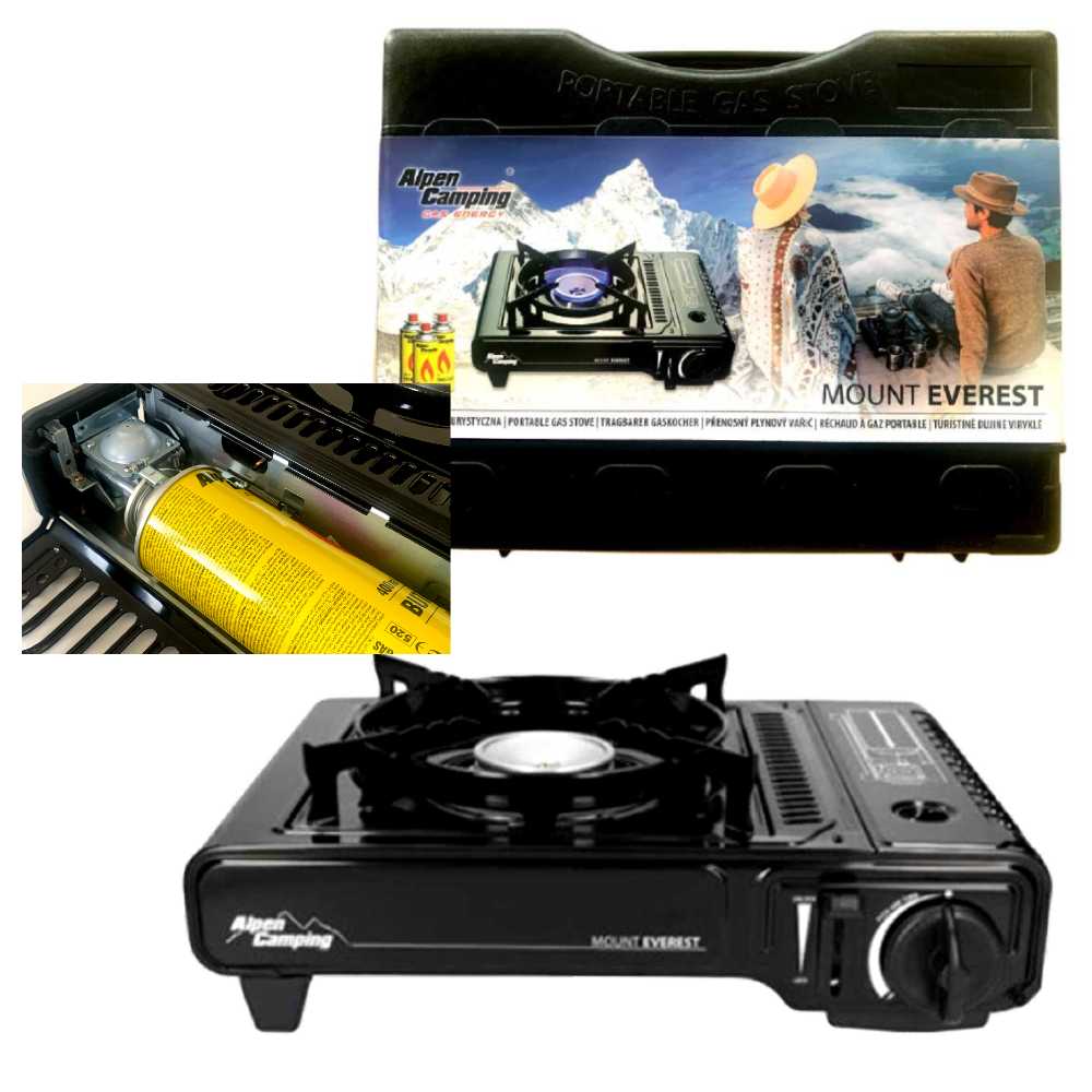 Kufříkový vařič + 4 kartuše